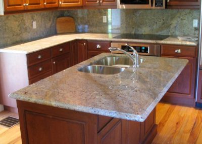 Cherry Kitchen Island with raised panels