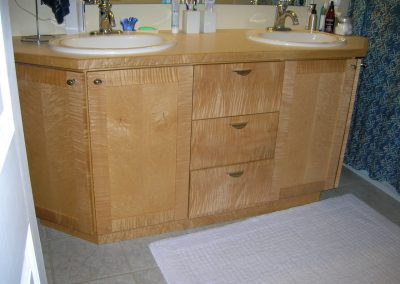 Curly Maple and Birds Eye Maple Vanity