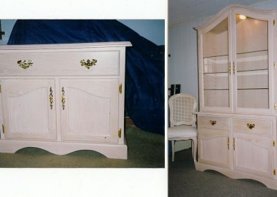 Oak Buffet & Hutch with Side Cabinet