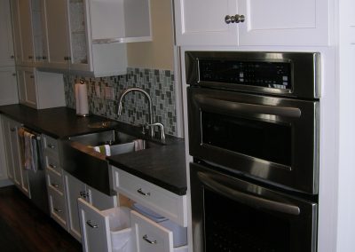 Painted Maple Cupboards with Pullouts