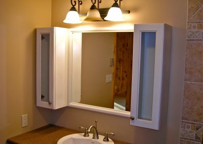Painted Maple bathroom mirrored cabinet