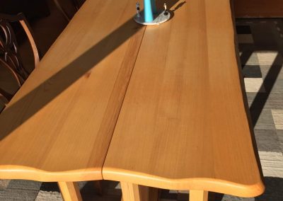 Top of Elm Dining Table
