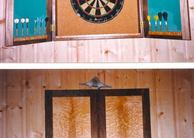 Walnut & Birds Eye Maple Dart Board Case